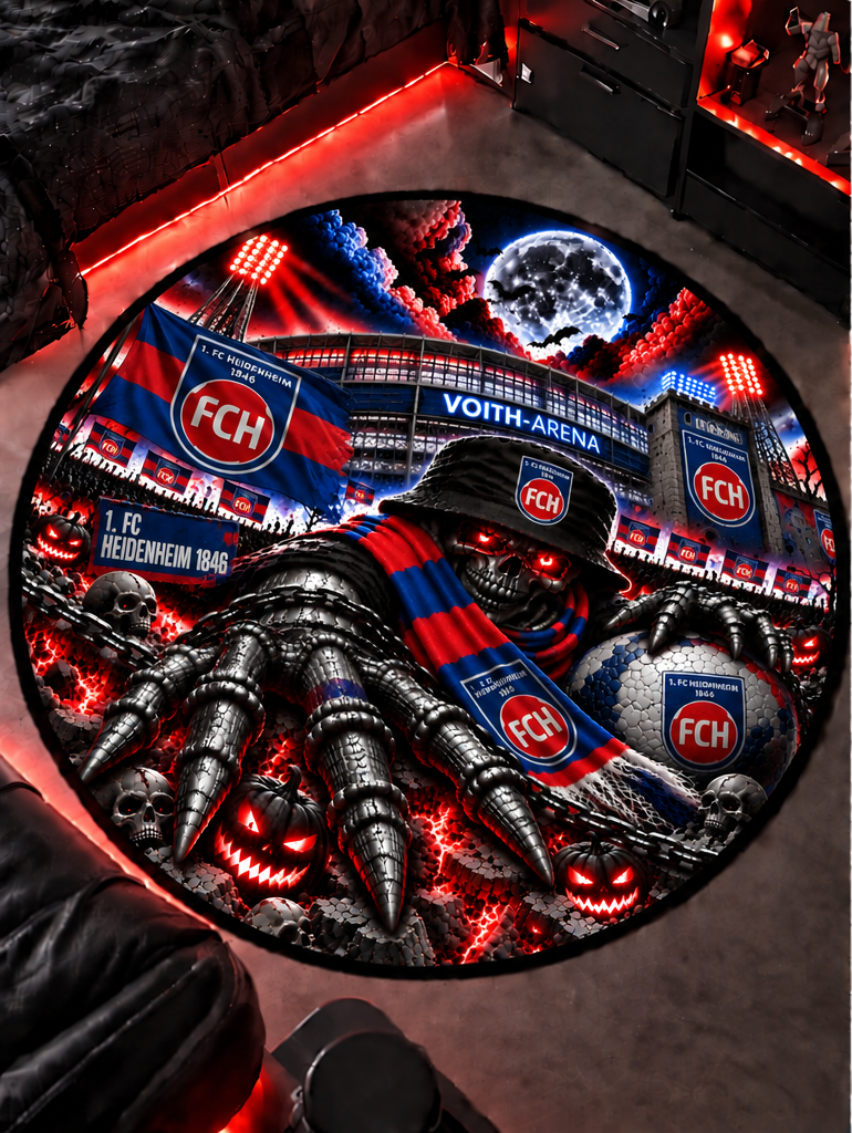 1. FC Heidenheim Runder Teppich – Stadion-Feeling für Dein Zuhause