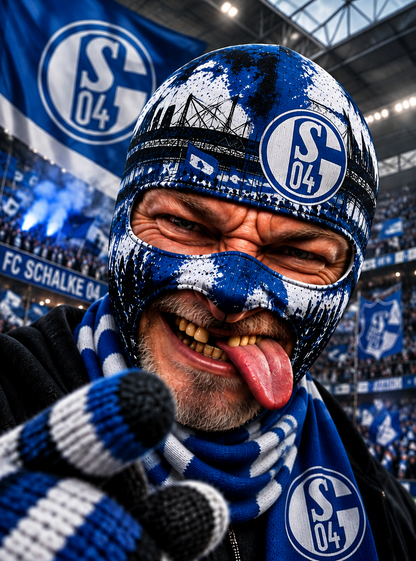 FC Schalke 04 Lustige Fan Balaclava – Fußball Sturmhaube