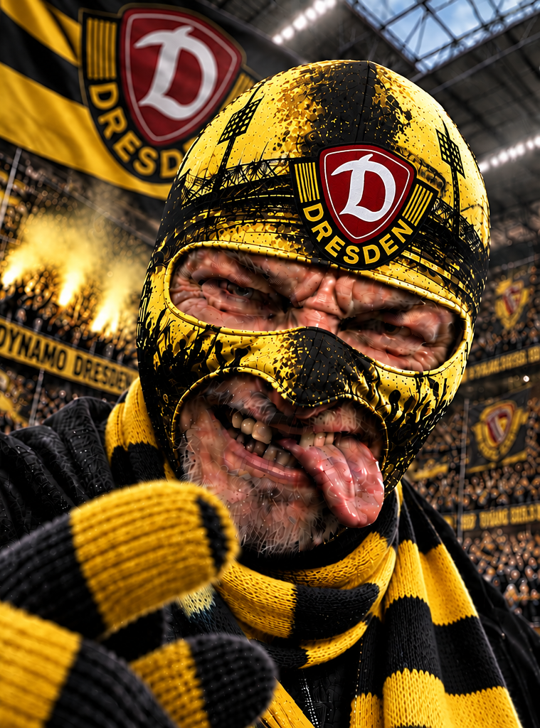 Dynamo Dresden Lustige Fan Balaclava – Fußball Sturmhaube