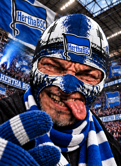 Hertha BSC Lustige Fan Balaclava – Fußball Sturmhaube