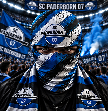 SC Paderborn 07 Horror Balaclava – Gruselige Fußball Fan Sturmhaube | Halloween Maske