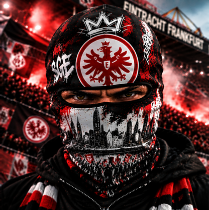 Eintracht Frankfurt Ultras Graffiti Balaclava – Fußball Fan Sturmhaube | Premium Streetwear Edition