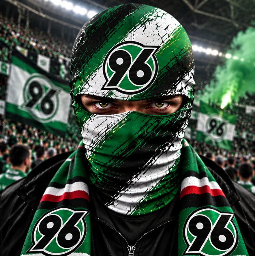 Hannover 96 Horror Balaclava – Gruselige Fußball Fan Sturmhaube | Halloween Maske