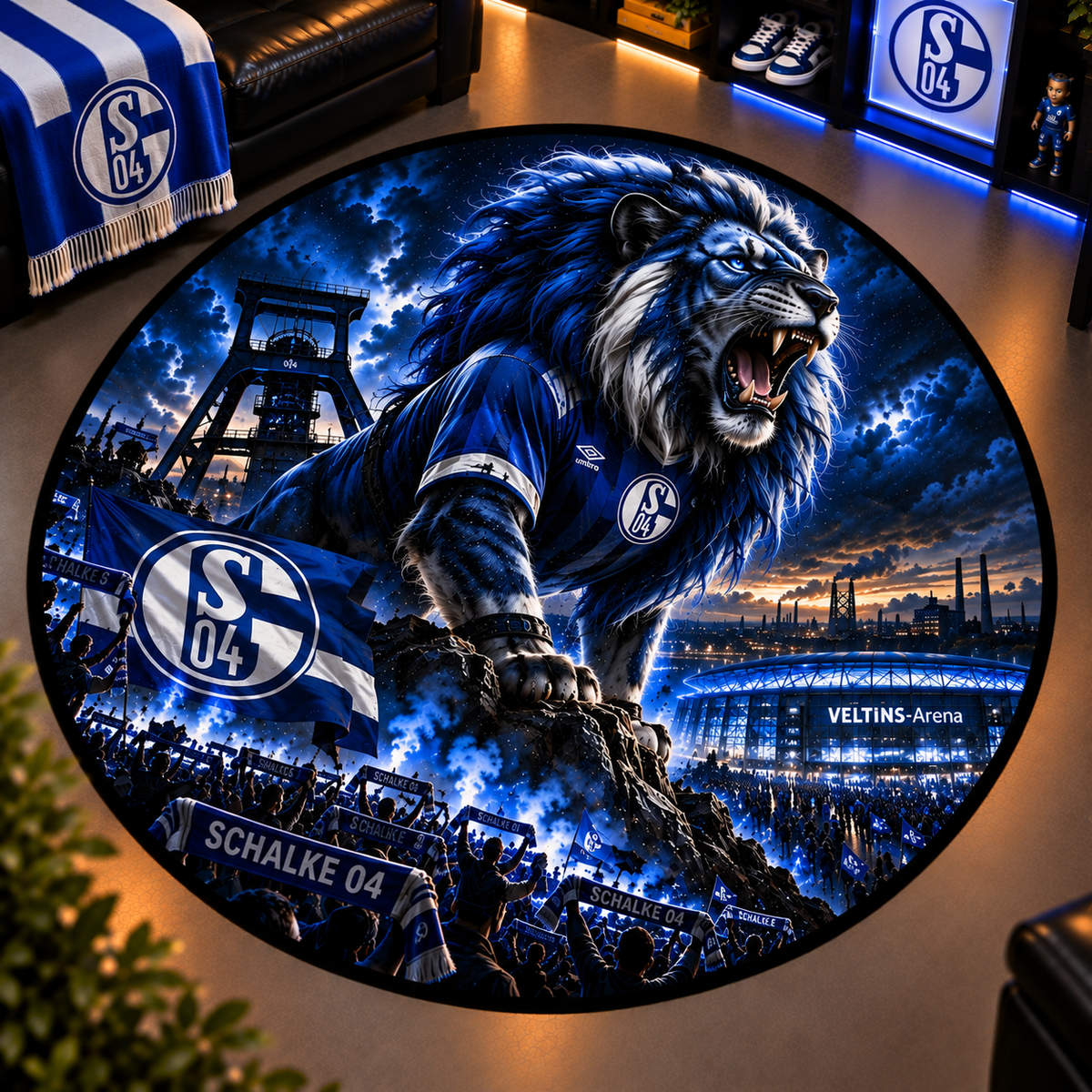 FC Schalke 04 Club Beast Runder Teppich – Fußball-Power für echte Fans