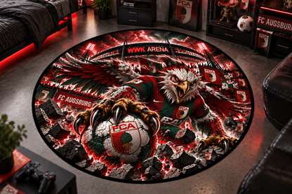 FC Augsburg Club Beast Runder Teppich – Fußball-Power für echte Fans