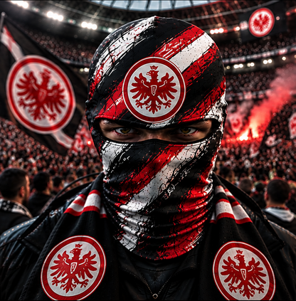 Eintracht Frankfurt Horror Balaclava – Gruselige Fußball Fan Sturmhaube | Halloween Maske