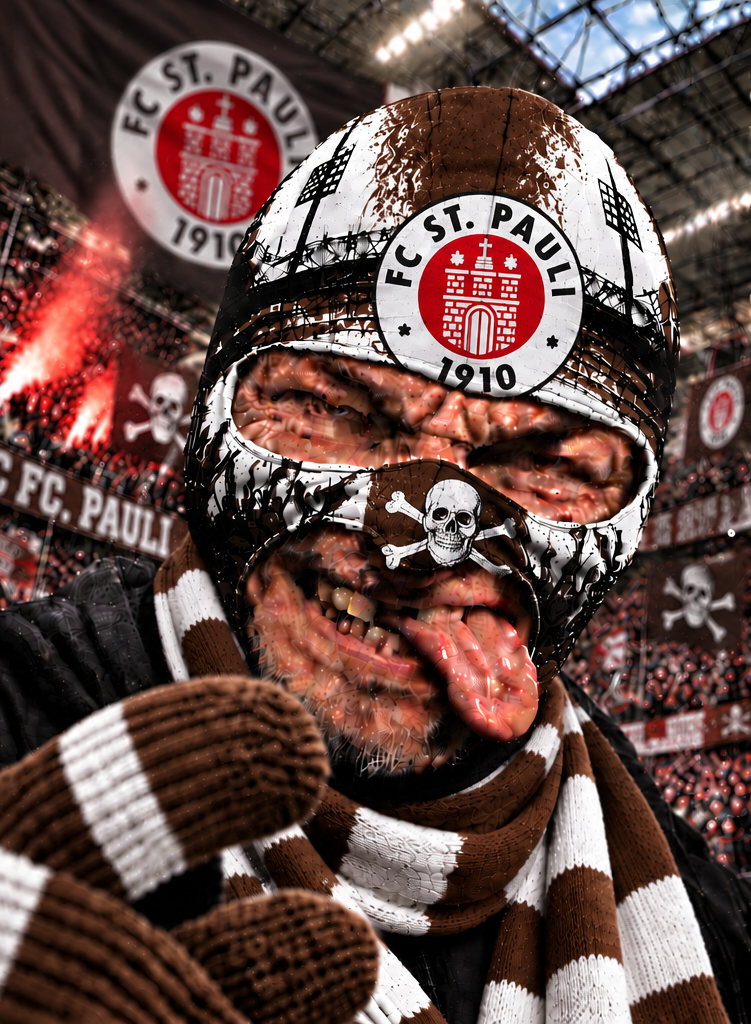 FC St. Pauli Lustige Fan Balaclava – Fußball Sturmhaube
