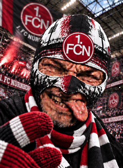 1. FC Nürnberg Lustige Fan Balaclava – Fußball Sturmhaube