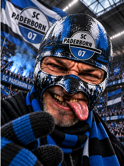 SC Paderborn 07 Lustige Fan Balaclava – Fußball Sturmhaube