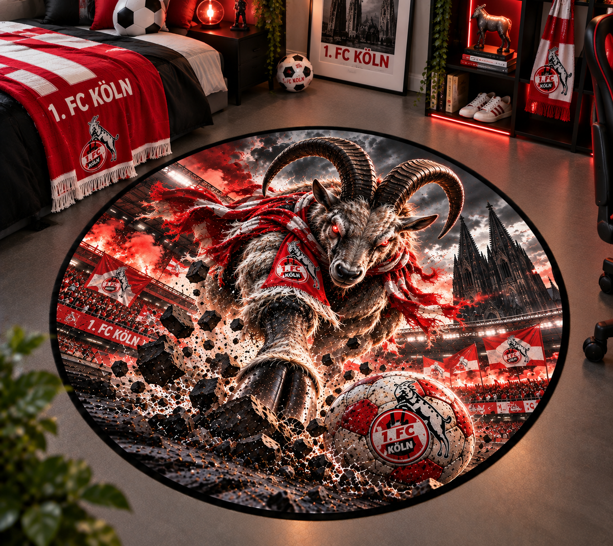 1. FC Köln Club Beast Runder Teppich – Fußball-Power für echte Fans