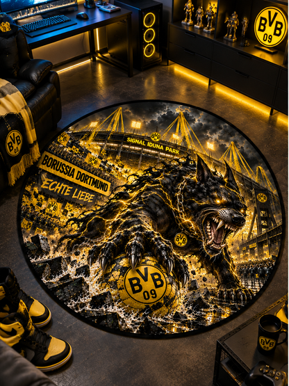 Borussia Dortmund Club Beast Runder Teppich – Fußball-Power für echte Fans