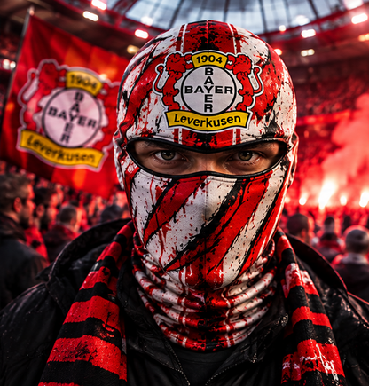 Bayer 04 Leverkusen Horror Balaclava – Gruselige Fußball Fan Sturmhaube | Halloween Maske