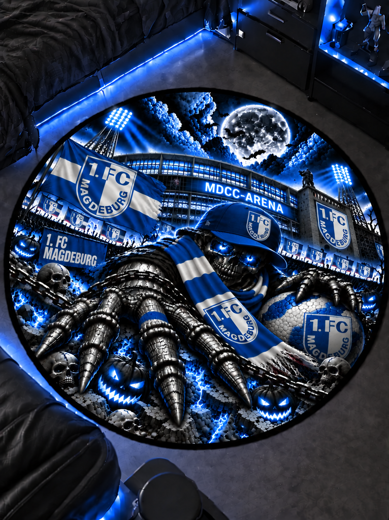 1. FC Magdeburg Runder Teppich – Stadion-Feeling für Dein Zuhause