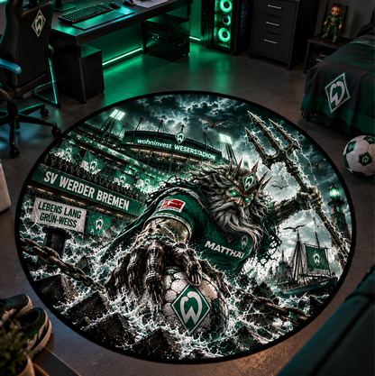 SV Werder Bremen Club Beast Runder Teppich – Fußball-Power für echte Fans