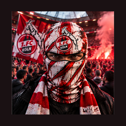 1. FC Köln Horror Balaclava – Gruselige Fußball Fan Sturmhaube | Halloween Maske