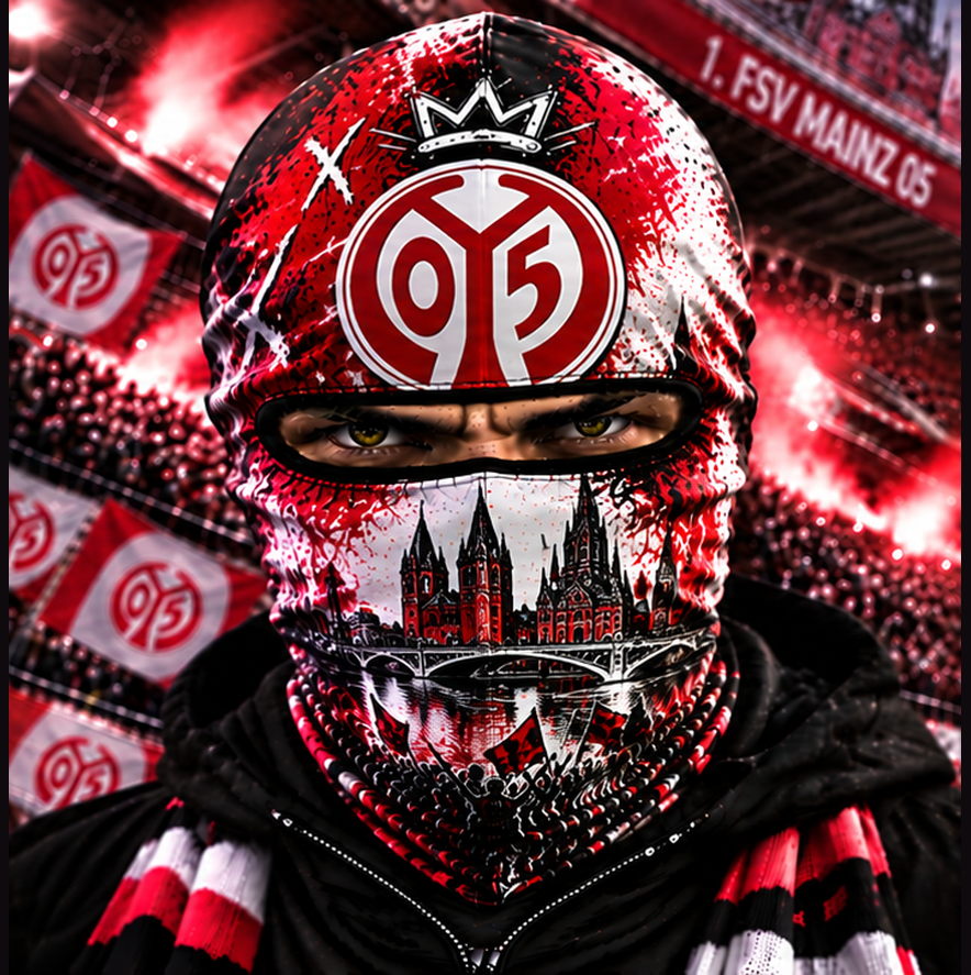 1. FSV Mainz 05 Ultras Graffiti Balaclava – Fußball Fan Sturmhaube | Premium Streetwear Edition