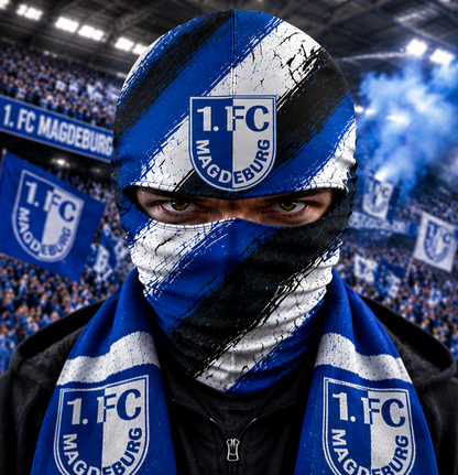 1. FC Magdeburg Horror Balaclava – Gruselige Fußball Fan Sturmhaube | Halloween Maske