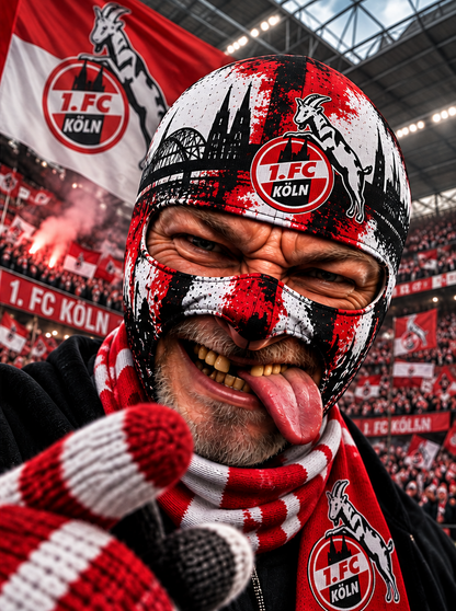 1. FC Köln Lustige Fan Balaclava – Fußball Sturmhaube