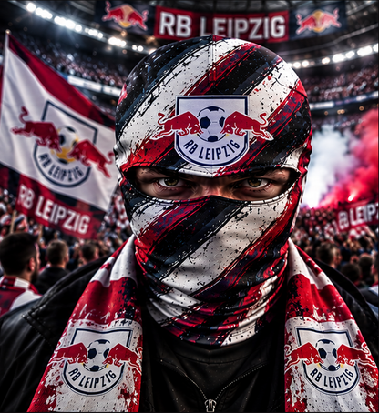 RB Leipzig Horror Balaclava – Gruselige Fußball Fan Sturmhaube | Halloween Maske