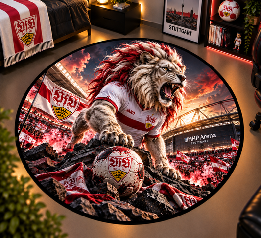 VfB Stuttgart Club Beast Runder Teppich – Fußball-Power für echte Fans