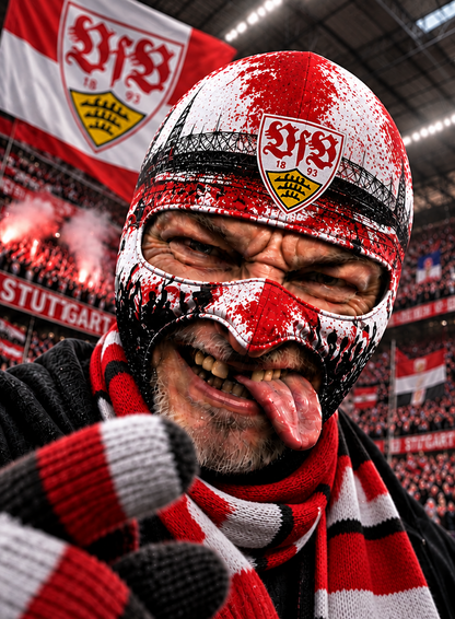 VfB Stuttgart Lustige Fan Balaclava – Fußball Sturmhaube