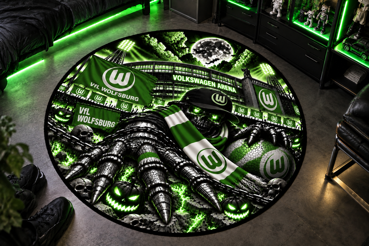 VfL Wolfsburg Runder Teppich – Stadion-Feeling für Dein Zuhause