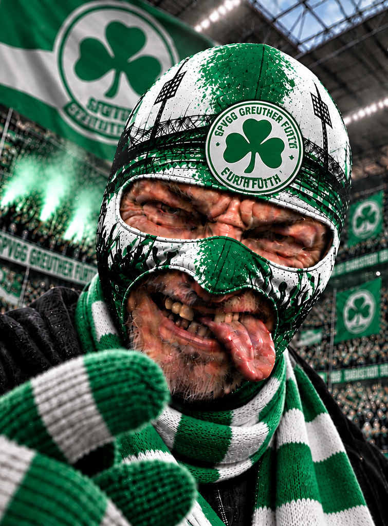 SpVgg Greuther Fürth Lustige Fan Balaclava – Fußball Sturmhaube