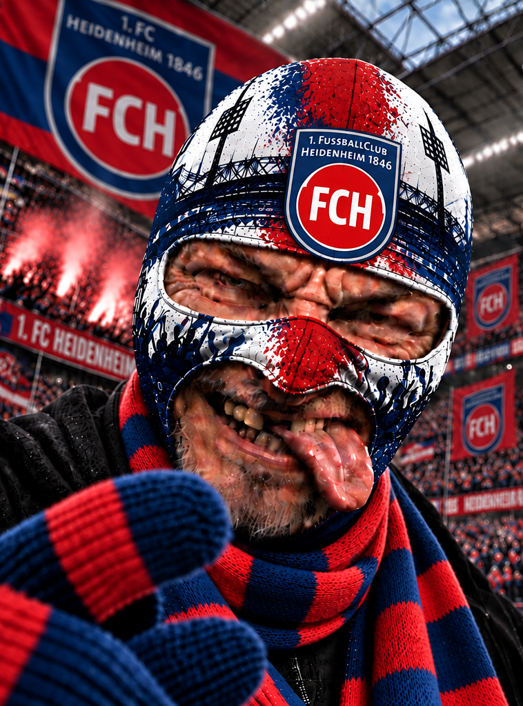 1. FC Heidenheim Lustige Fan Balaclava – Fußball Sturmhaube