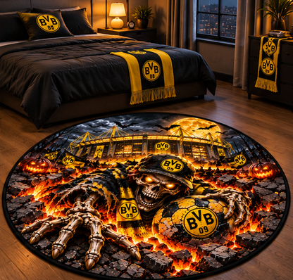 Borussia Dortmund Runder Teppich – Stadion-Feeling für Dein Zuhause