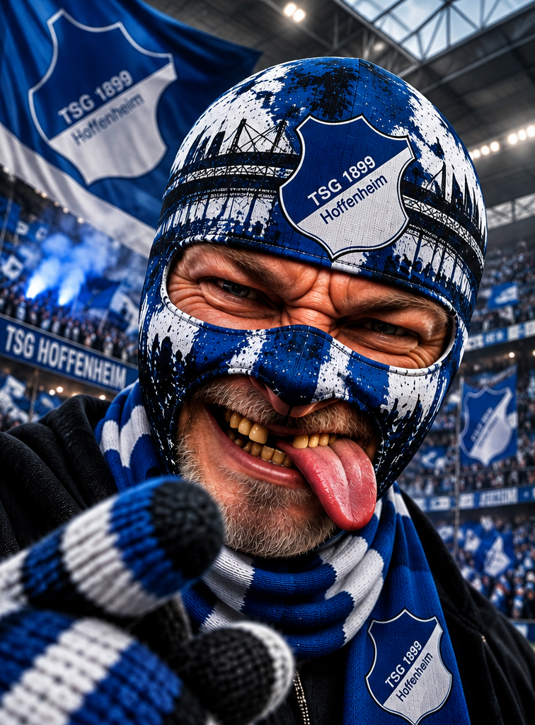 TSG Hoffenheim Lustige Fan Balaclava – Fußball Sturmhaube