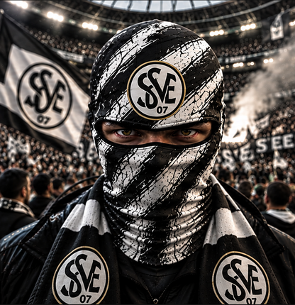 SV Elversberg Horror Balaclava – Gruselige Fußball Fan Sturmhaube | Halloween Maske