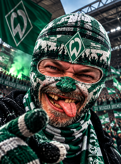 SV Werder Bremen Lustige Fan Balaclava – Fußball Sturmhaube