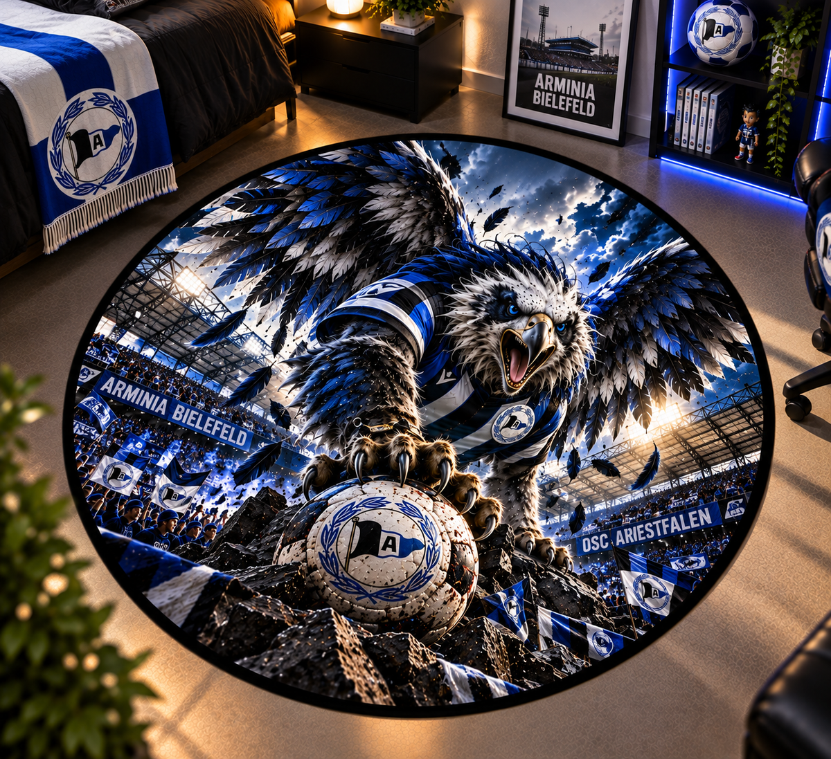 Arminia Bielefeld Club Beast Runder Teppich – Fußball-Power für echte Fans