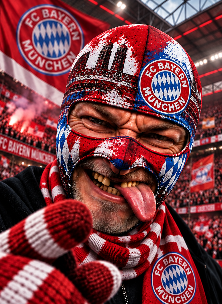 FC Bayern München Lustige Fan Balaclava – Fußball Sturmhaube