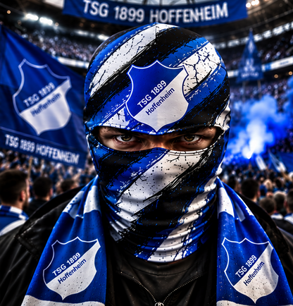 TSG Hoffenheim Horror Balaclava – Gruselige Fußball Fan Sturmhaube | Halloween Maske