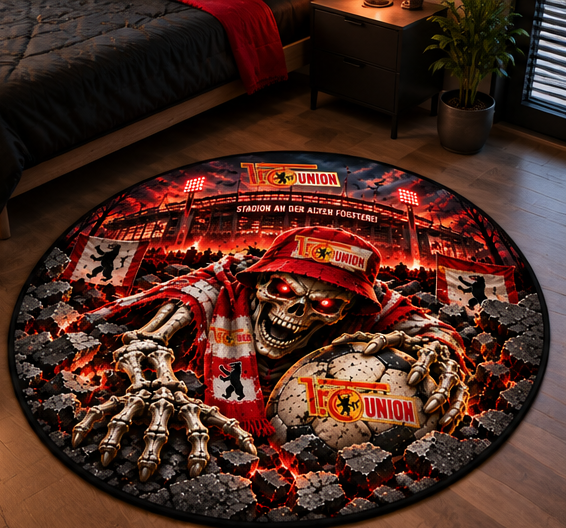 1. FC Union Berlin Runder Teppich – Stadion-Feeling für Dein Zuhause