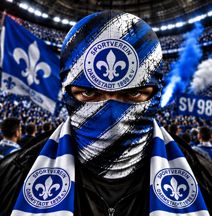 SV Darmstadt 98 Horror Balaclava – Gruselige Fußball Fan Sturmhaube | Halloween Maske