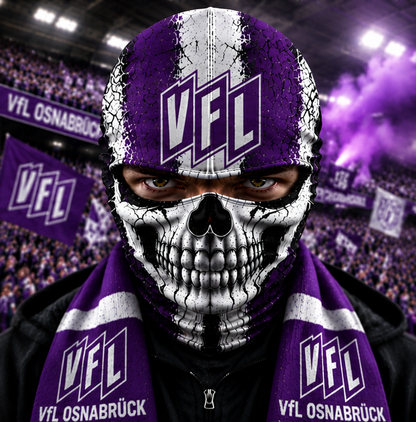 VfL Osnabrück Horror Balaclava – Gruselige Fußball Fan Sturmhaube | Halloween Maske