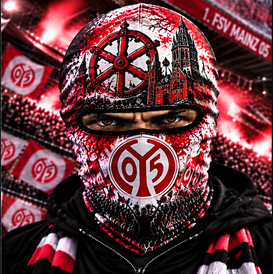 1. FSV Mainz 05 Ultras Graffiti Balaclava – Fußball Fan Sturmhaube | Premium Streetwear Edition