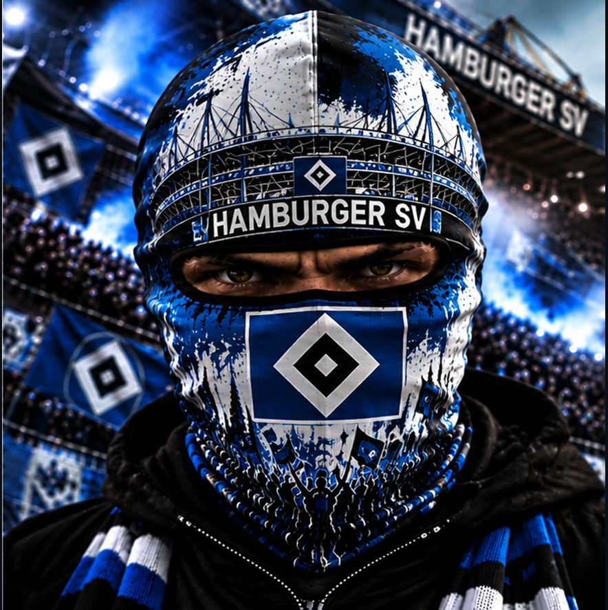 Hamburger SV Ultras Graffiti Balaclava – Fußball Fan Sturmhaube | Premium Streetwear Edition
