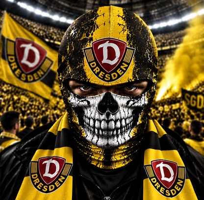 Dynamo Dresden Horror Balaclava – Gruselige Fußball Fan Sturmhaube | Halloween Maske