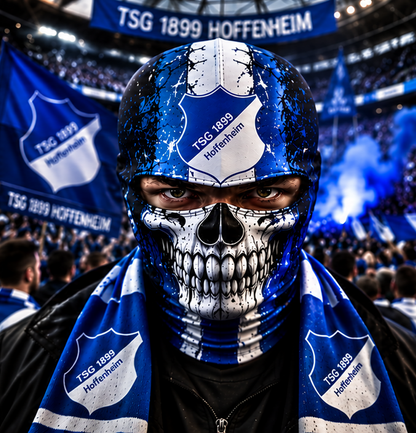TSG Hoffenheim Horror Balaclava – Gruselige Fußball Fan Sturmhaube | Halloween Maske
