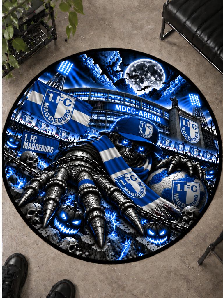 1. FC Magdeburg Runder Teppich – Stadion-Feeling für Dein Zuhause
