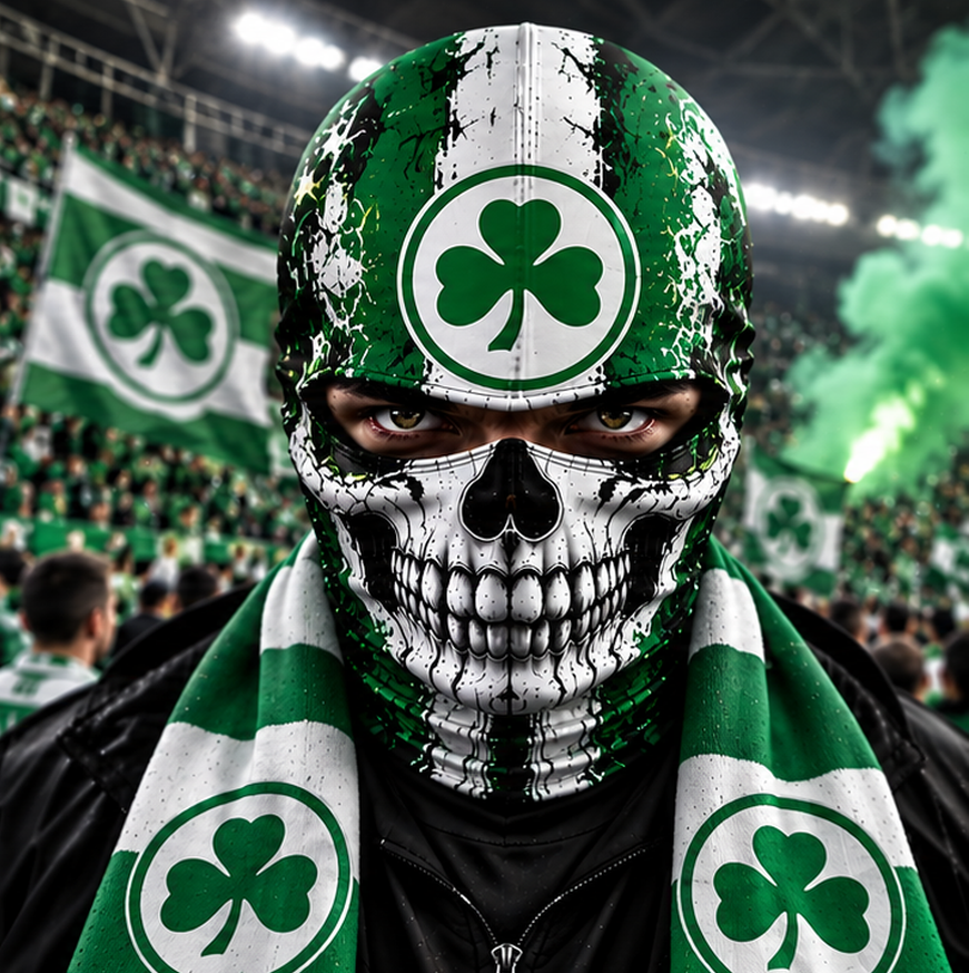 SpVgg Greuther Fürth Horror Balaclava – Gruselige Fußball Fan Sturmhaube | Halloween Maske