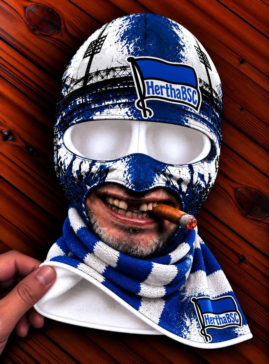 Hertha BSC Lustige Fan Balaclava – Fußball Sturmhaube