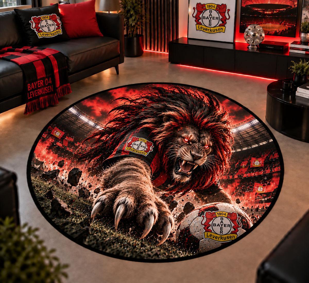 Bayer 04 Leverkusen Club Beast Runder Teppich – Fußball-Power für echte Fans