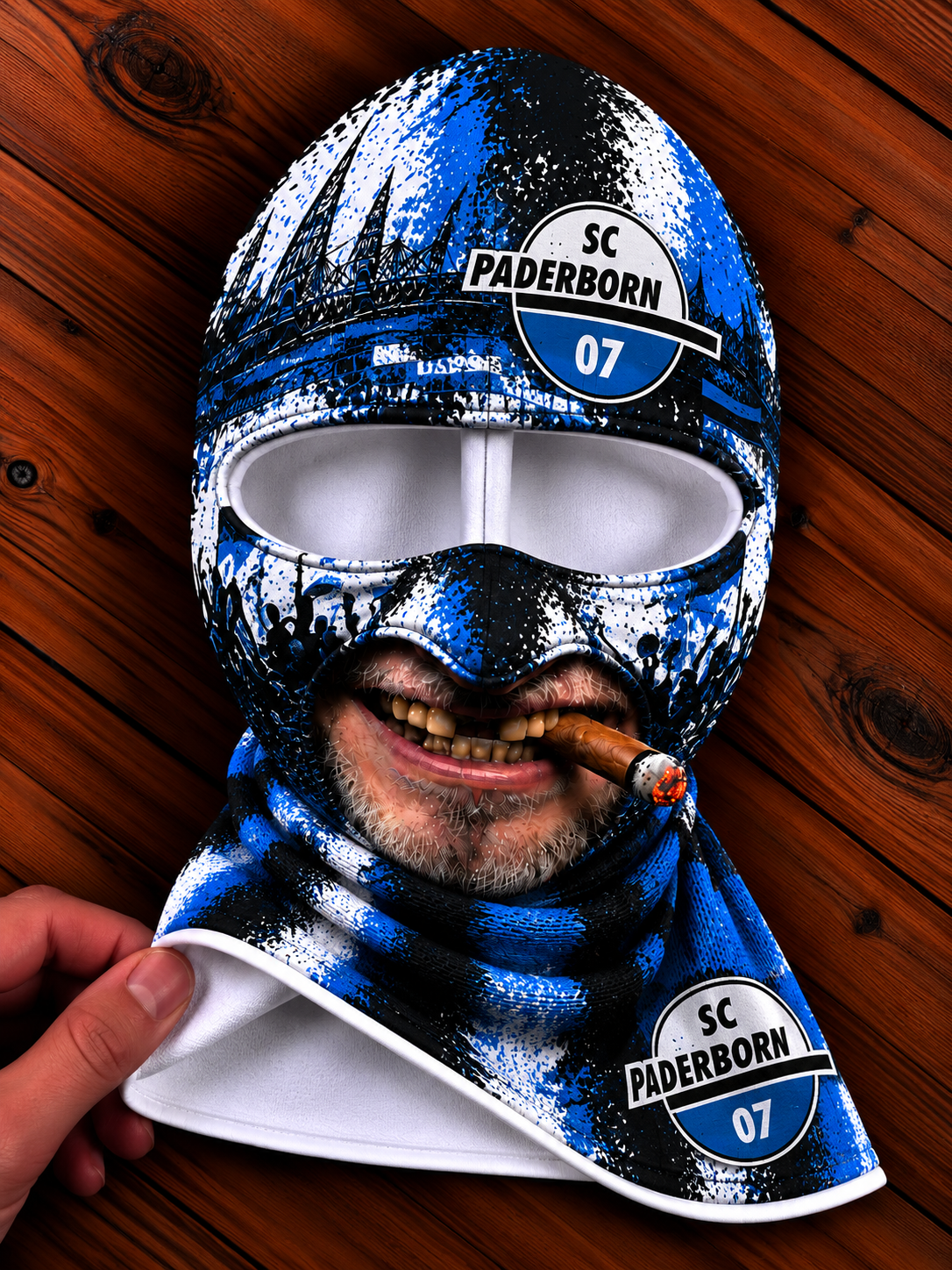 SC Paderborn 07 Lustige Fan Balaclava – Fußball Sturmhaube