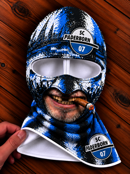 SC Paderborn 07 Lustige Fan Balaclava – Fußball Sturmhaube
