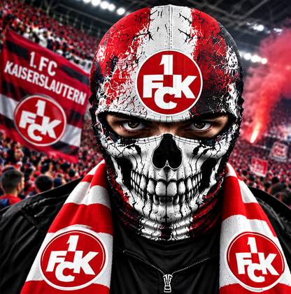 1. FC Kaiserslautern Horror Balaclava – Gruselige Fußball Fan Sturmhaube | Halloween Maske