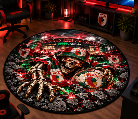 FC Augsburg Runder Teppich – Stadion-Feeling für Dein Zuhause